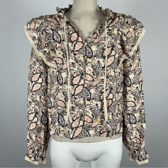 ❤️ Atelier Reve Floral Paisley Boho Blouse 36 or 6 - Picture 2 of 13